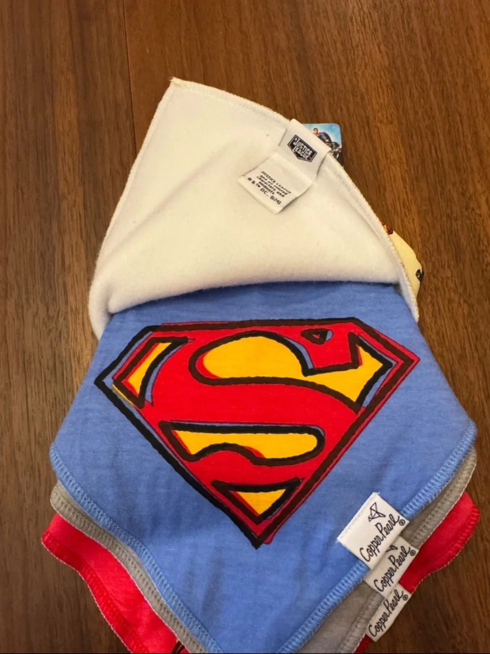 Copper Pearl DC Superheroes Yellow Bandana Bib Set